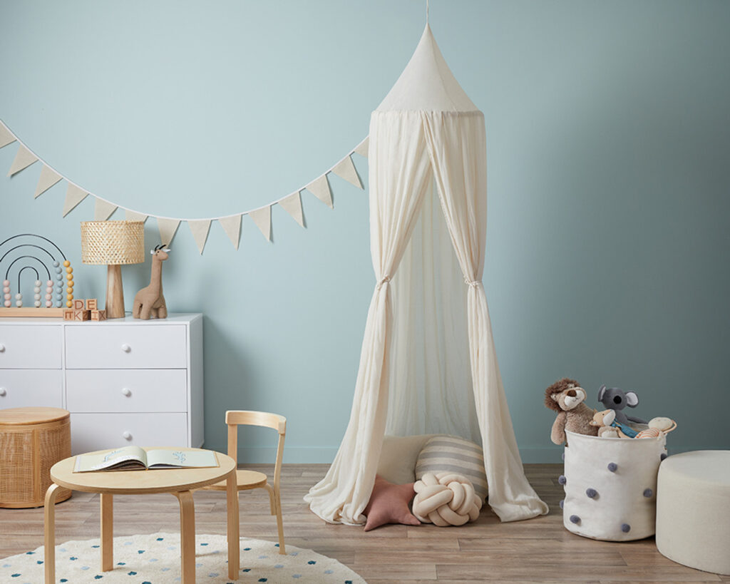 Renovation Design Ideas For Kids Bedrooms - Mocka Linen Look Canopy